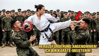 „Kämpf gegen uns!“ Marines forderten sie heraus – dann entlarvte sie sich als Karate Meisterin