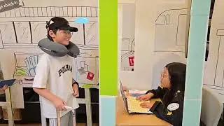 Immigration Role play for kids (Jenny.Kai.Leo.Lina.Anna.Candy.Lucas)