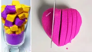 Very Satisfying and Relaxing Kinetic Sand ASMR Video 51 Colorful Crunchy Satisfying