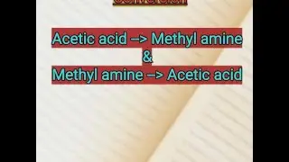 Acetic acid to Methyl amine || Methyl amine to acetic acid || chemical.conversion || Class 12