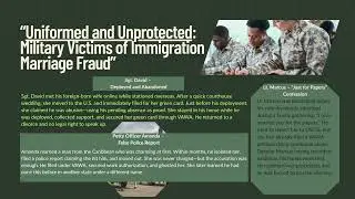 Military and Immigration Marriage Fraud