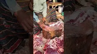 Beef Meat🍖Chopping on Wood