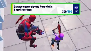 How to EASILY Damage enemy players from within 5 meters or less (300) | Fortnite Challenge Guide