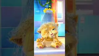 Ginger Cat Shower Time | Talking Ginger Cat | #shorts