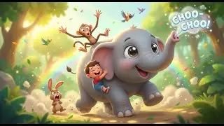 छुक-छुक हाथी चला रे भैया | Cute Animal Song | Kids Hindi Rhyme