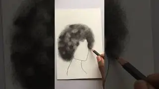 Drawing Afro Female Hair #art #drawing #artist #graphite #howto #how
