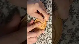 Hairpin with leather brooch  Quick Tooling Tutorial #diy #Leathercraft #DIYLeather #ToolingLeather