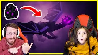 Esra ile İlk Defa End'e Gittik, Dragon'u Kestik! (Minecraft)