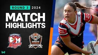 NRLW 2024 | Roosters v Wests Tigers | Match Highlights