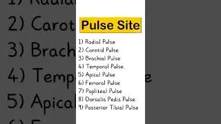 Types of checking pulse