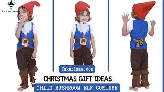 #Takerlama Child Mushroom Elf Fairy Christmas Costume Girls Boys Gifts Takerlama
