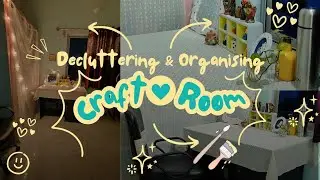 Turning My Messy Craft Room into a Cozy Creative Space 🌸✨ || Declutter + Organize  #diy #makeover 