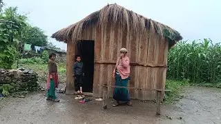 Most peaceful and relaxing Village life Nepal ll Living very hard life in rainy seasons ll