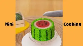 Satisfying Miniature Watermelon Cake Decorating #shorts