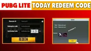 pubg lite redeem code today || today pubg lite redeem code