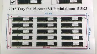 packaging esd tray DDR3 VLP mini dimm