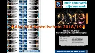 Aldi S&uuml;d Feuerwerks Prospekt / Bestellschein 2018/19🔥 | 🔥GreatFireworks🔥
