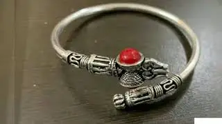 Kaizer German Silver Kada Bracelet