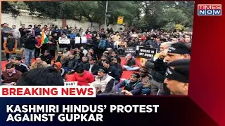 Kashmiri Hindus Protest Against Gupkar In Kashmir As Omar Abdullah Justifies Terrorism