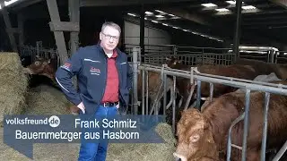 Landwirt und Metzger in Einem: Frank Schmitz aus Hasborn erkl&auml;rt seinen Betrieb