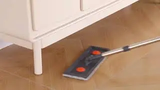 Flat Mop and Collapsible Bucket，Move Squeezer up Home Bathroom Tile Floor Wall car Window Cleaning