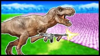 MACHINE GUN T-REX ARMY! - UEBS -Ultimate Epic Battle Simulator [UEBS GAMEPLAY]