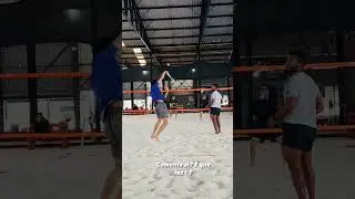 Treino de beach tennis