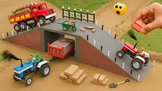 diy mini tractor making overhead bridge construction science project@Small_Creator01