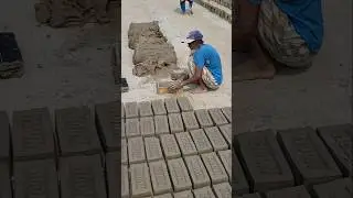 Old Man Work Local Brick Farm #brickmaking #brick #brickwork #handmade #soil #ytshorts #reels