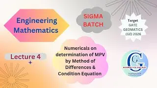 SIGMA Batch| Gate GE 2026| Alternative method of Differences| Calculation of MPV| Condition equation