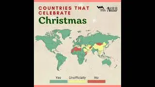Countries that celebrate Christmas! #map #christmas #countries #celebration #youtubeshorts