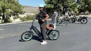 Senior&rsquo;s First Ride on E-Bike with Backrest Chair | Hip Replacement Friendly E-Bike for Seniors