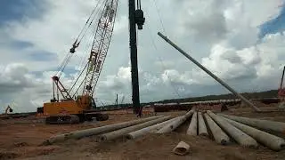 || CRANE HAMMER BARU LANGSUNG TES PANCANG PAKU BUMI DI LOKASI KERJA ||