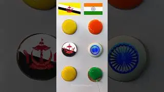 🇧🇳 🇮🇳 || Water Drop Art & Coin || #shorts #art #trending