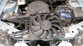 Снятие вентилятора радиатора Fiat Punto