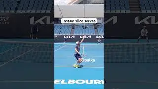 🎾 Insane tennis slice serve aces from the pros - Opelka Raonic - unreturnable