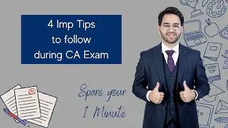 4 Tricks to work smart during CA Exams | CA | CS | CMA