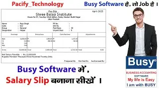 How to Create Salary Slip in Busy Accounting Software #accounting  #busysoftware #tallyprime
