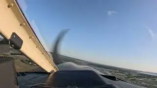 Takeoff from Beaufort Executive Airport Runway 25 | Piper Cherokee 180