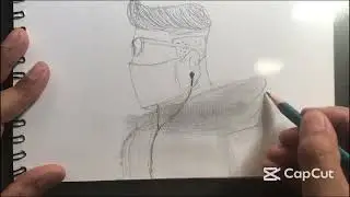 How to Draw a boy with mask and glasses