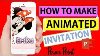 HOW TO MAKE A VIDEO INVITATION🎇 USING POWERPONIT | MINNIE MOUSE  | FAST AND EASY🚀