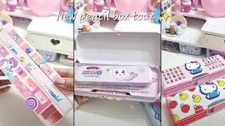 New cute mechanical pencil box tour and unboxing ✨️ #cute #stationery #asmr #90s #pencilbox