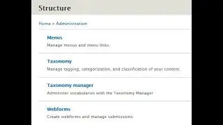 Structure: taxonomy vs. taxonomy manager in the WHRC (admin)