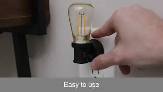 GE Vintage LED Edison Night Light, Plug-in, Dusk to Dawn Sensor, Farmhouse Decor, Vintage Amazon