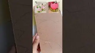 Tulip pen holder from cardboard #viralcraft #viral #penholder#diy #short  #craft cardboard