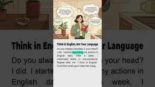 Think in English, Not Translate #English365 #LearnEnglish #EnglishFluency