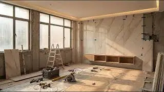 Modern Living Room Renovation Time-lapse | Complete Room Makeover