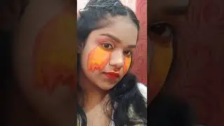 emoji inspired makeup look || fire 🔥 emoji makeup look || Aqsa fahim