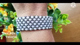 Como fazer pulseira de cristais e miçangas passo a passo