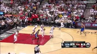 Draymond Green blocks back to back Blazers dunk attempts